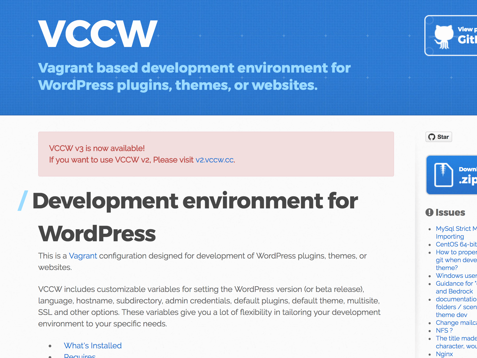 ローカルのWordPress開発環境VCCWを導入してみる